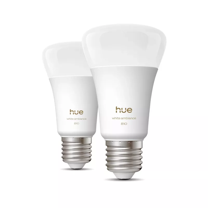 Inteligentná žiarovka Philips A60 E27 — Bluetooth/Zigbee, 6 W, 810 lm, biela, balenie 2 ks