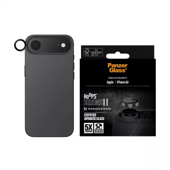 PanzerGlass Hoops Ceramic II ochrana kamery iPhone Air odolná proti poškriabaniu nárazom čierna