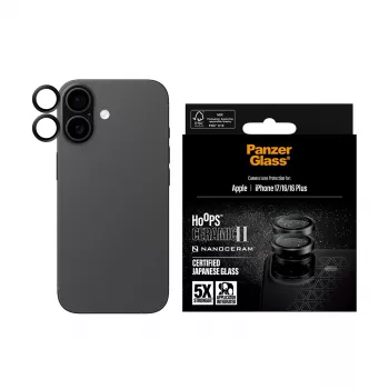 Ochrana kamery PanzerGlass Hoops keramika II pre iPhone 17 16 16 Plus odolná proti poškriabaniu nárazom