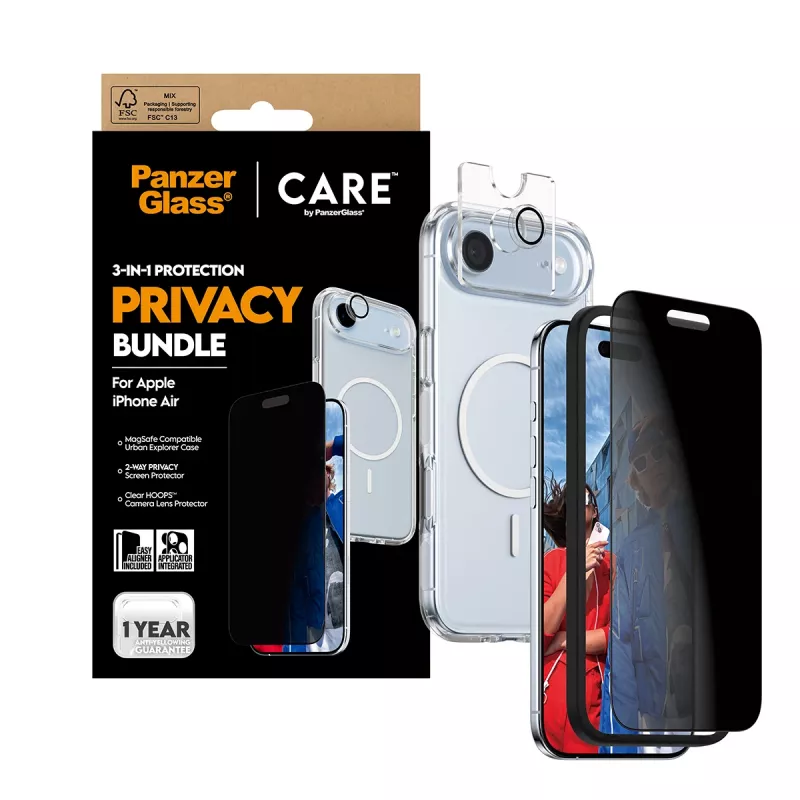 Ochranné puzdro PanzerGlass CARE pre iPhone 17 Air — Privacy 3-in-1