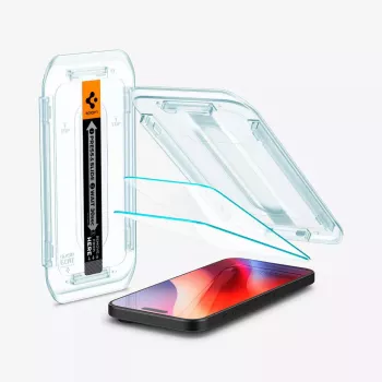 Spigen GLAS.tR EZ Fit Ochranné sklo na displej pre iPhone 16 Pro Max / 17 Pro Max, balenie 2 ks, číre