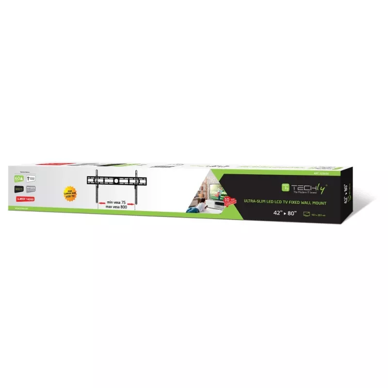 Techly nástenný držiak pre LED-LCD TV 42-80 ultra tenký Fixed H400mm” ICA-PLB 840