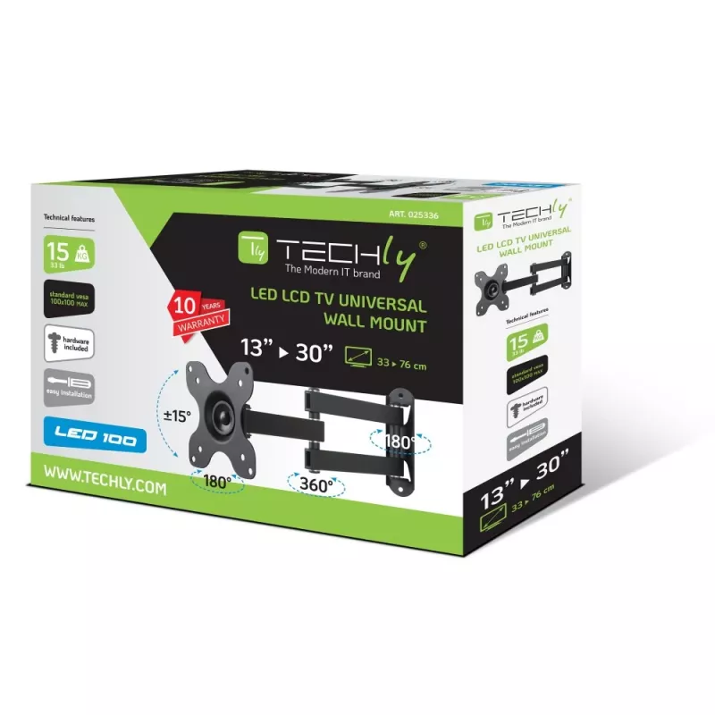Techly nástenný držiak pre LCD LED 33-76,2 cm (13-30
