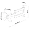 Techly nástenný držiak pre LCD LED 33-76,2 cm (13-30