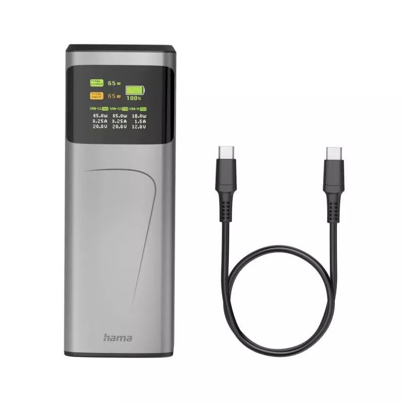Hama High Power Lithium-Ion (Li-Ion) 20000 mAh sivá