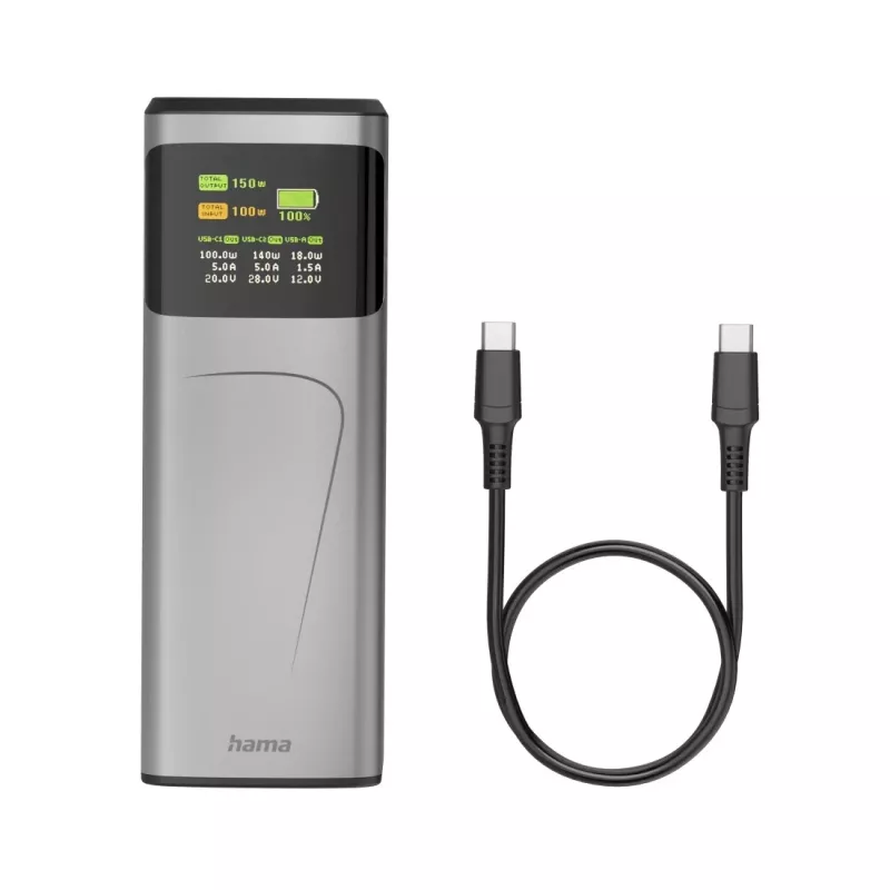 Hama High Power Lithium-Ion (Li-Ion) 24000 mAh sivá