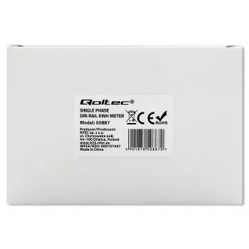 Jednofázový elektromer QOLTEC 50887 1-fázový 230V LCD tenký