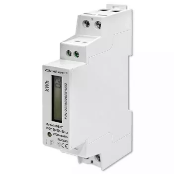 Jednofázový elektromer QOLTEC 50887 1-fázový 230V LCD tenký