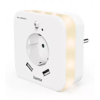 Zásuvné nočné svetlo Hama 00223507 teplá biela LED 3000K