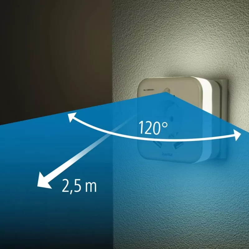Zásuvné nočné svetlo Hama 00223507 teplá biela LED 3000K