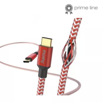 Hama Reflective USB kábel USB 2.0 1,5 m USB C červený