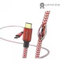 Hama Reflective USB kábel USB 2.0 1,5 m USB C červený
