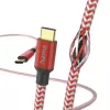 Hama Reflective USB kábel USB 2.0 1,5 m USB C červený