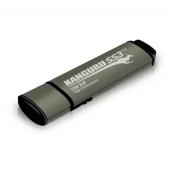 Kanguru SS3™ SuperSpeed USB3.0 64GB | Bezpečný USB kľúč | Fyzický prepínač ochrany proti zápisu | Kompatibilný s Windows „Ready Boost“ | Jednoduché nastavenie bez ovládačov | Plug and Play