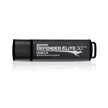 Kanguru Defender Elite30™ USB 3.0 128GB | bezpečný USB kľúč | FIPS 197 certifikovaný, 256-bit AES hardvérové šifrovanie (XTS mód) | TAA-kompatibilný |