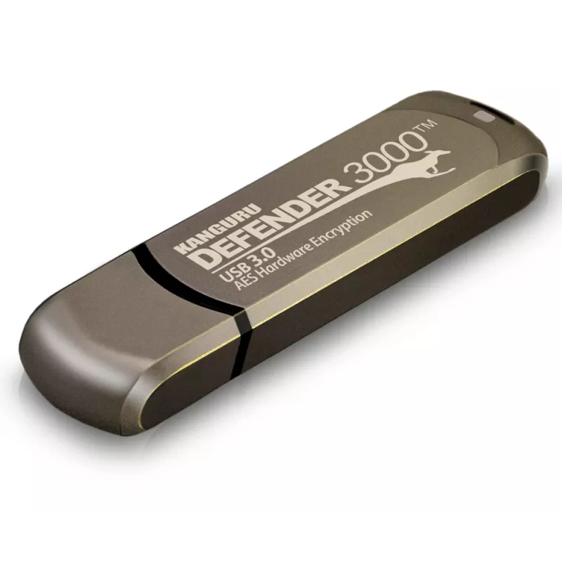 Kanguru Defender 3000 KDF3000-32G šifrovaný USB flash disk, 32 GB, USB 3.2 Gen 1 (USB 3.0), FIPS 140-2 Level 3, v súlade s TAA
