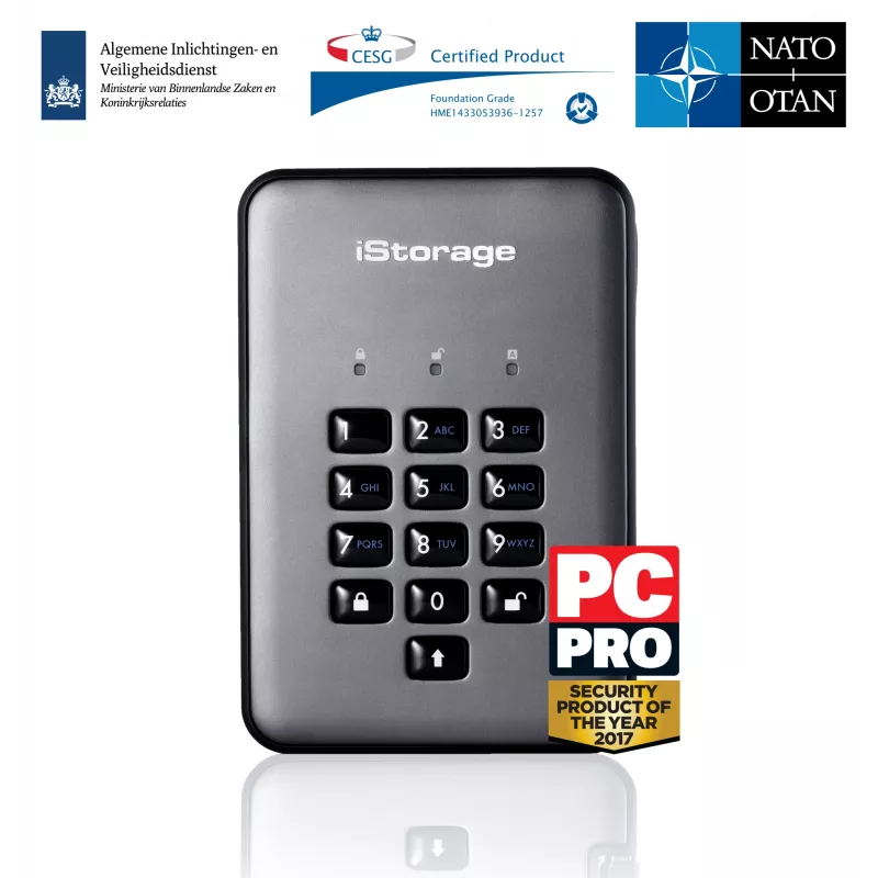 iStorage diskAshur PRO2 1 TB USB 3.2 externý pevný disk