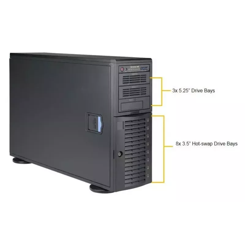 Počítačová skriňa Supermicro SuperWorkstation 7049A-T Rack 4U čierna