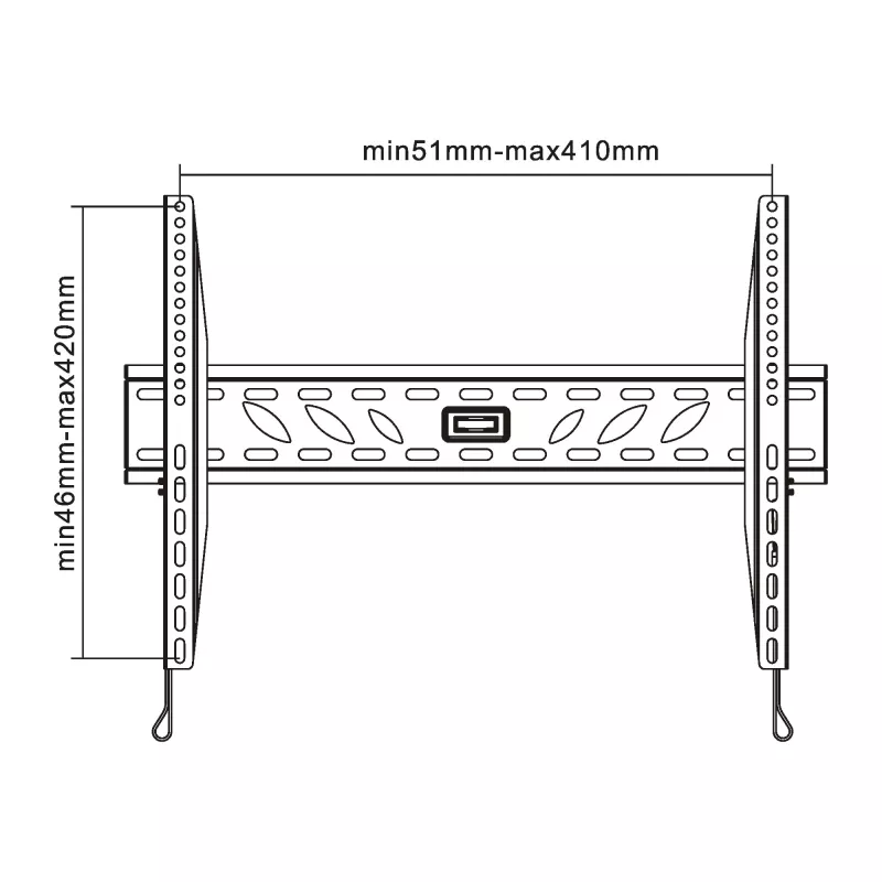 InLine nástenný držiak pre TFT / LED / Plasma 81–140 cm, 32 palcov–55 palcov, max. 50 kg