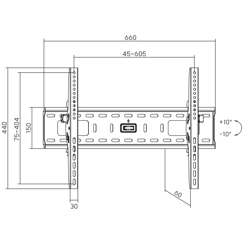 Nástenný držiak InLine 23117A pre TFT LED Plasma 32-70 palcov