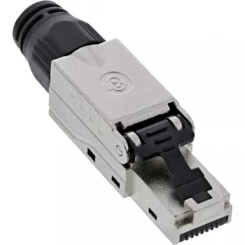 InLine RJ45 konektor samec Kat.8.1 2000MHz, konfigurovateľný v teréne, tienený, s skrutkovacím krytom