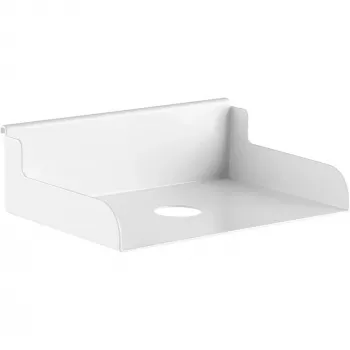 InLine police na dierovanú dosku malá biela 180 mm x 120 mm x 55 mm