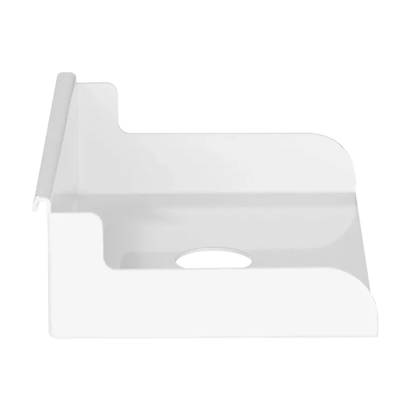 InLine 23182A polica Slatwall malá, oceľová, 180 x 120 x 55 mm, nosnosť 3 kg, biela