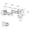 InLine držiak monitora na slatwall dlhý biely 8 kg 17 palcov