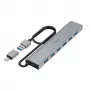 Hama 00200137 rozbočovač USB 3.2 Gen 1 (3.1 Gen 1) Type-A + Type-C 5000 Mbit/s antracit