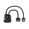 HDMI na USB Type-C konvertor Lindy 43423 s USB napájacím vstupom, 0,2 m kábel, HDMI + USB-C konektory