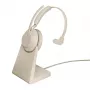 Jabra Evolve2 65 UC Mono 26599-889-888 headset s nabíjacím stojanom, na uši, konvertibilný, USB-C, béžový