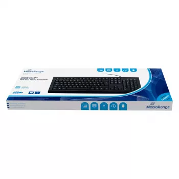 MediaRange MROS101 Office USB QWERTZ nemecká čierna klávesnica
