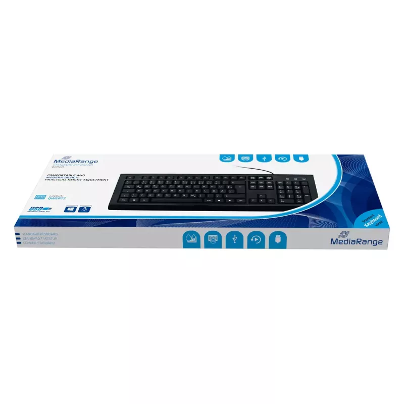 MediaRange MROS101 Office USB QWERTZ nemecká čierna klávesnica