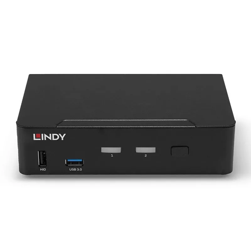 Lindy 2 port DisplayPort 1.4, USB 3.0 a audio KVM switch