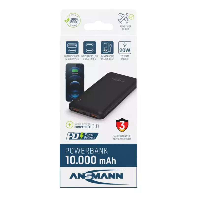 Prenosná powerbanka Ansmann PB320PD 10000 mAh
