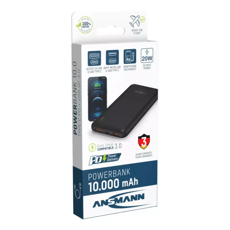 Prenosná powerbanka Ansmann PB320PD 10000 mAh