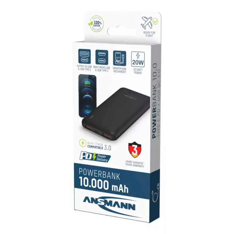 Prenosná powerbanka Ansmann PB320PD 10000 mAh