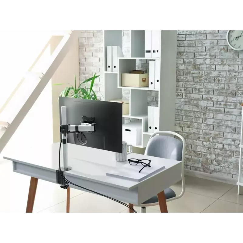 Durable SELECT Držiak monitora 509423 pre 1 monitor, stolový držiak, strieborný