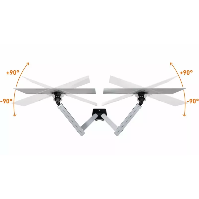 Durable SELECT PLUS Držiak monitora 509723 s ramenom pre 2 monitory, stolový držiak