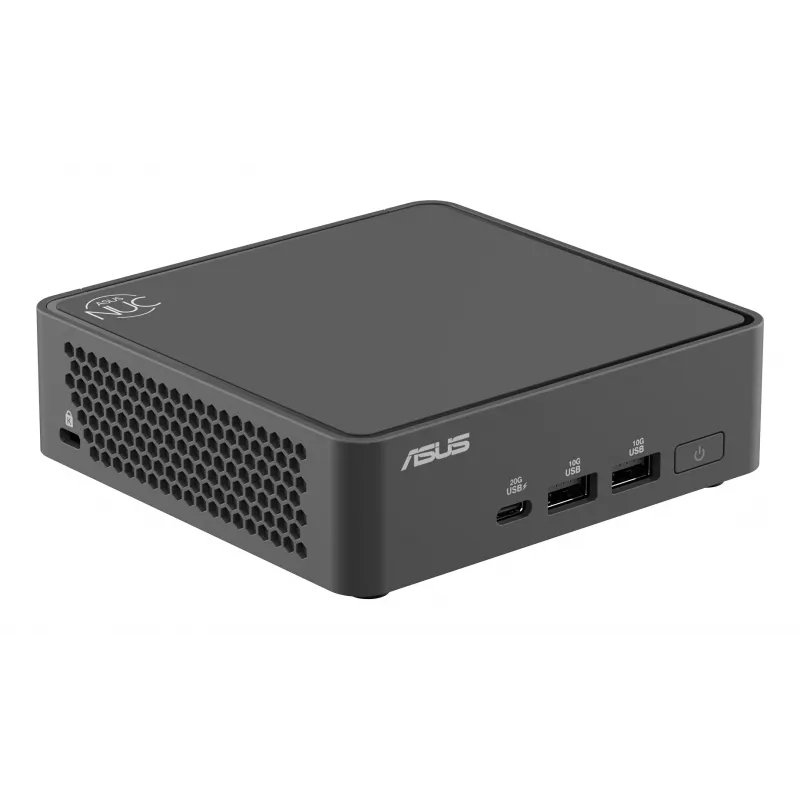 Mini PC barebone ASUS NUC 15 Pro čierny 240H — Intel Core Ultra 7 240H, DDR5 až do 96 GB, M.2 SSD až do 8 TB, Wi‑Fi 7, Bluetooth 5.4