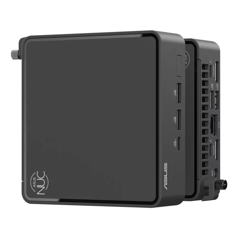 Mini PC barebone ASUS NUC 15 Pro čierny 240H — Intel Core Ultra 7 240H, DDR5 až do 96 GB, M.2 SSD až do 8 TB, Wi‑Fi 7, Bluetooth 5.4
