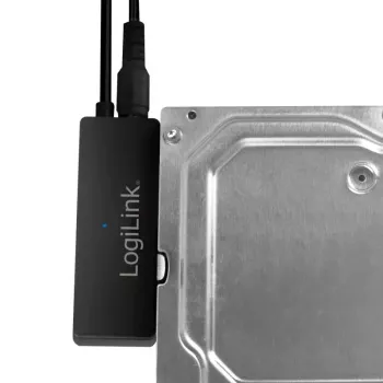 LogiLink adaptér USB 3.0 na SATA s OTB - pamäťový radič s dátovým displejom, sieťovým displejom, OneTouchEasy tlačidlom (OTB) - SATA 3Gb/s - 3 Gbit/s - USB