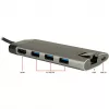 Inter-Tech GDC-802 USB 3.2 Gen 1 Type-C sivý 100W Power Delivery