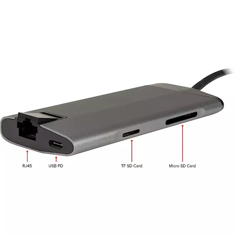 Inter-Tech GDC-802 USB 3.2 Gen 1 Type-C sivý 100W Power Delivery