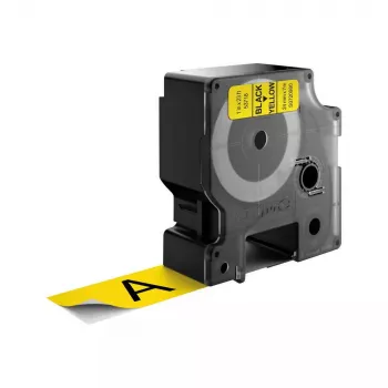 DYMO Authentic D1 etikety | 24mm x 7m rolka | Čierna potlač na žltej | Samolepiace etikety pre LabelManager tlačiarne etikiet