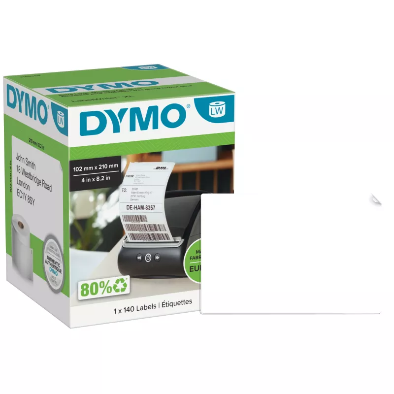 DYMO tlačová etiketa 2166659 biela univerzálna obdĺžniková 10,2x21 cm
