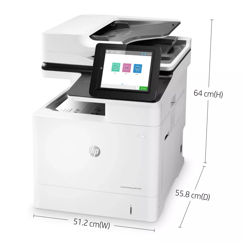 HP LaserJet Enterprise MFP M635h, laser, monotlač, 1200 x 1200 DPI, monokopírovanie, A4, čierna, biela