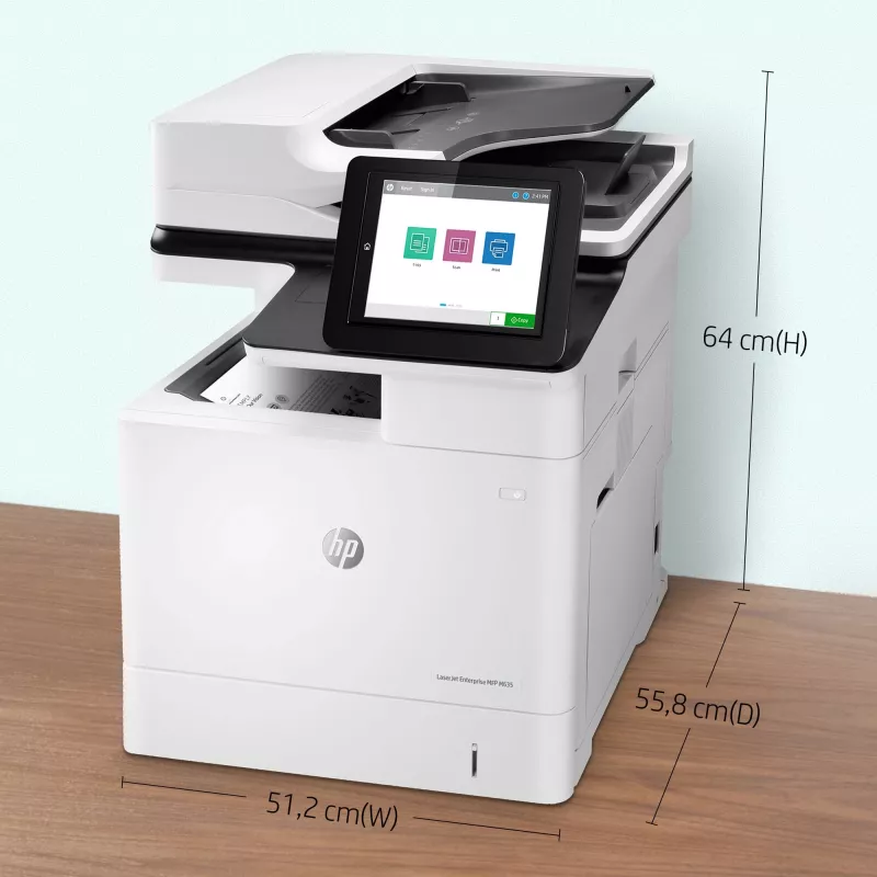 HP LaserJet Enterprise MFP M635h, laser, monotlač, 1200 x 1200 DPI, monokopírovanie, A4, čierna, biela