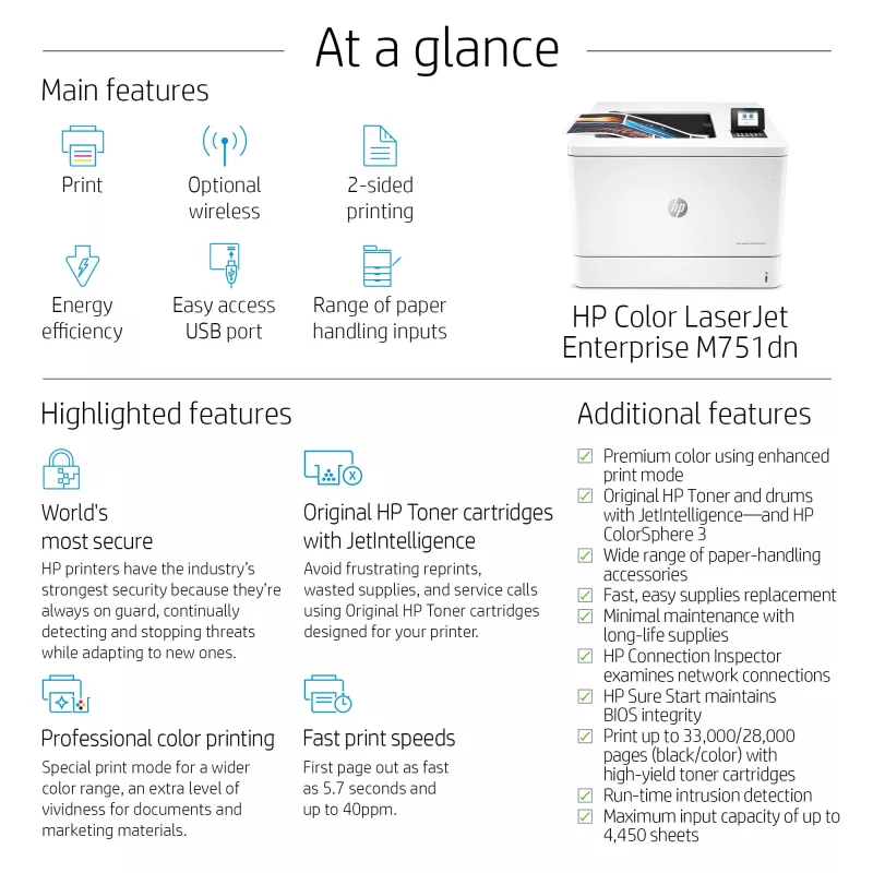 Tlačiareň HP Color LaserJet Enterprise M751dn laser farebná