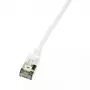 Sieťový kábel LogiLink CQ9011S RJ-45 Cat6a 0,3 m biely